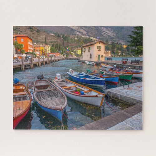 Fishing Boats on the Lake in Riva del Garda Italy Jigsaw Puzzle