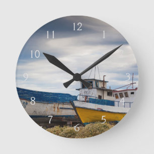 Fishing boats round clock