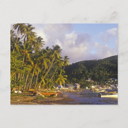 Fishing boats Soufriere St Lucia Caribbean Postcard