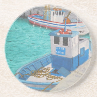 Fishing Boats-Tarifa Spain Drink Coaster