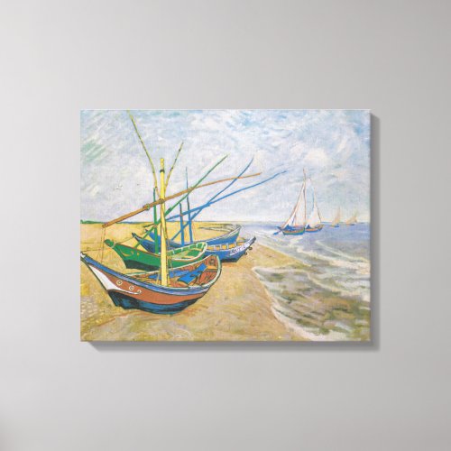 Fishing Boats  Vincent Van Gogh Canvas Print