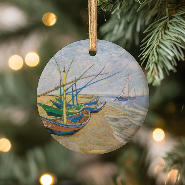 Fishing Boats | Vincent van Gogh Ceramic Ornament (Creator Uploaded)