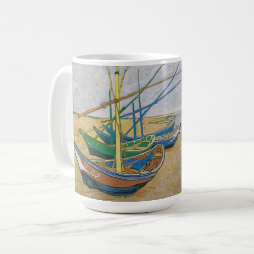 Fishing Boats  Vincent Van Gogh Coffee Mug