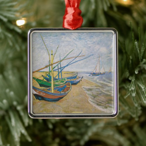 Fishing Boats  Vincent Van Gogh Metal Ornament