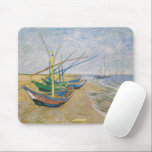 Fishing Boats | Vincent van Gogh Mouse Pad<br><div class="desc">Fishing Boats on the Beach at Saintes-Maries (1888) by Dutch post-impressionist artist Vincent Van Gogh. Original artwork is an oil on canvas seascape painting depicting several fishing boats on the ocean shore.

Use the design tools to add custom text or personalize the image.</div>