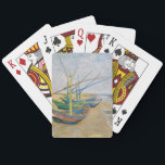 Fishing Boats | Vincent van Gogh Poker Cards<br><div class="desc">Fishing Boats on the Beach at Saintes-Maries (1888) by Dutch post-impressionist artist Vincent Van Gogh. Original artwork is an oil on canvas seascape painting depicting several fishing boats on the ocean shore.

Use the design tools to add custom text or personalize the image.</div>