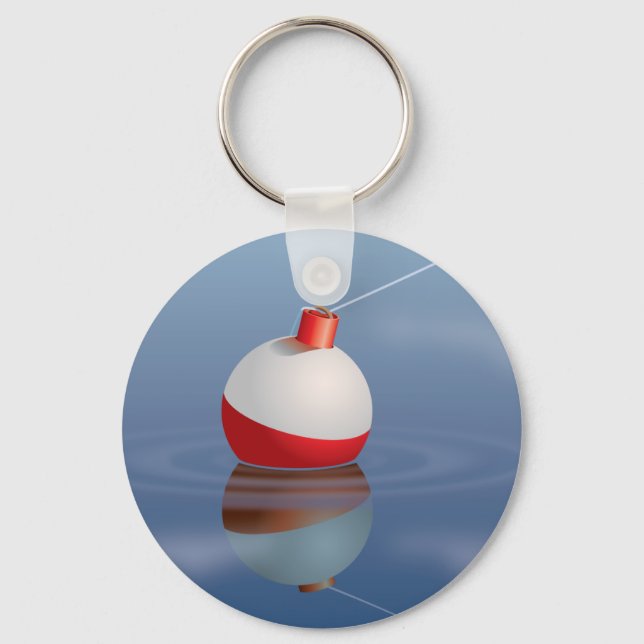 Fishing Bobber In Water Keychain (Front)