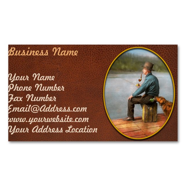 Fishing - Booze hound 1922 Business Card Magnet (Front)