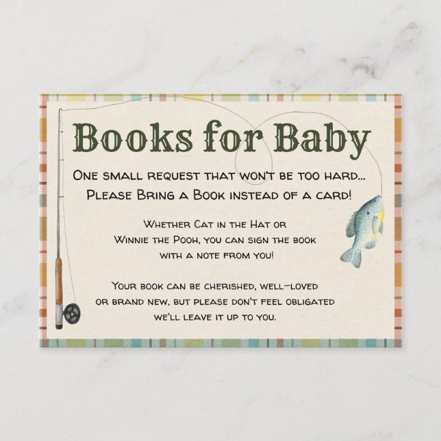Fishing Boy Books for Baby Card (Front)