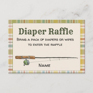 Fishing Boy Diaper Raffle Card