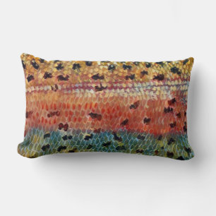 Fishing Brook Trout Lumbar Pillow