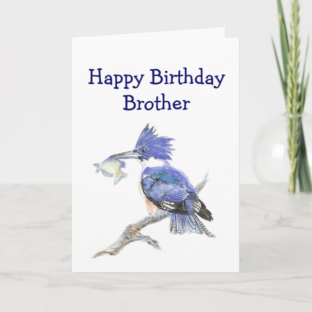 Fishing Brother Birthday Humor - The Kingfisher Card (Front)