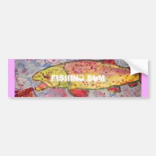 Fishing Bum Bumper Sticker