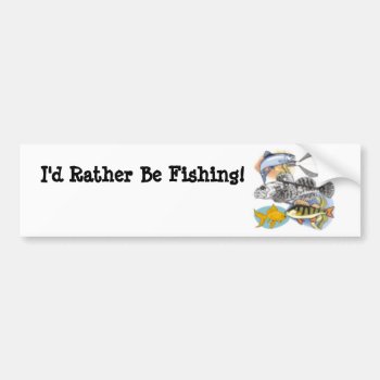 Fishing Bumper Sticker by 1jagernett at Zazzle