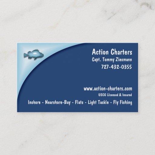 Customizable Fishing Business Cards