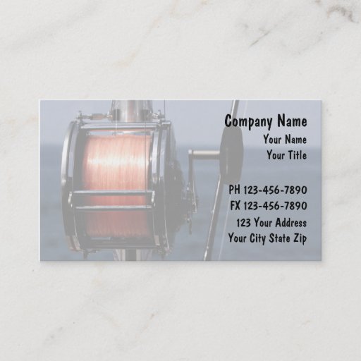 Customizable Fishing Business Cards