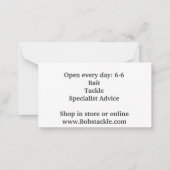 Fishing business cards (Back)