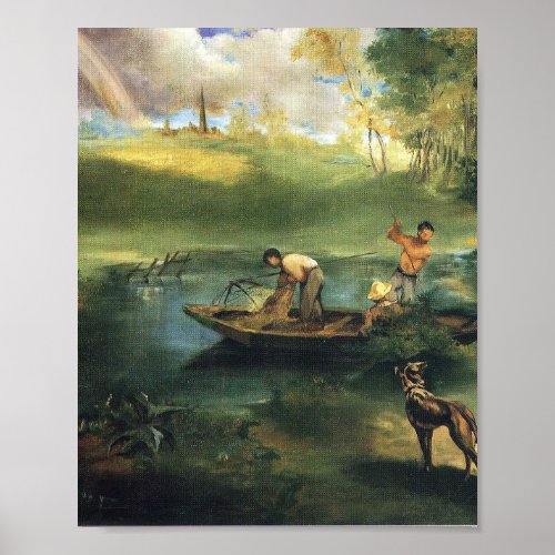 Fishing by douard Manet Poster