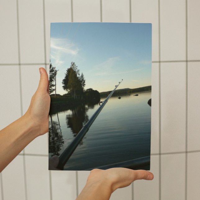 Fishing by Lake at Dusk Small Poster (Creator Uploaded)