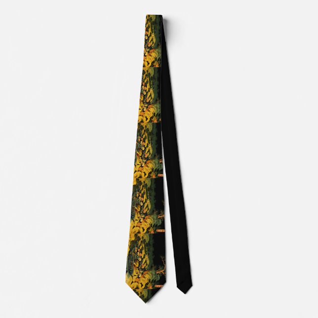 Fishing by Torchlight in Kai Province Neck Tie (Front)