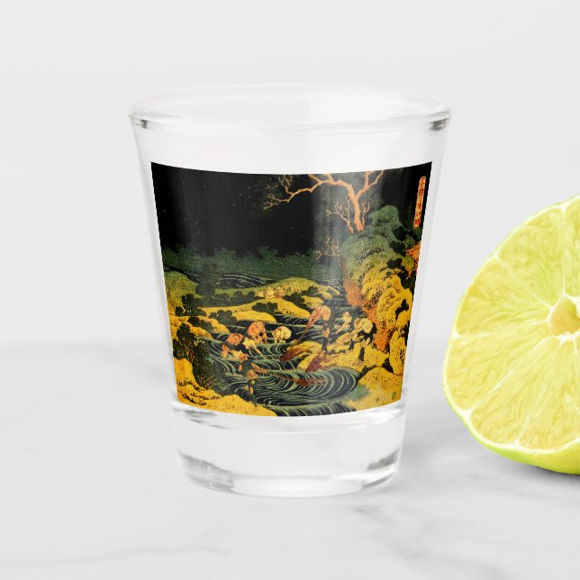 Fishing by Torchlight in Kai Province Shot Glass (Front)