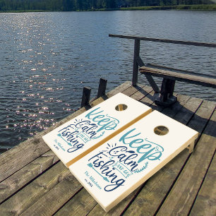 Fishing Cabin Cornhole Game