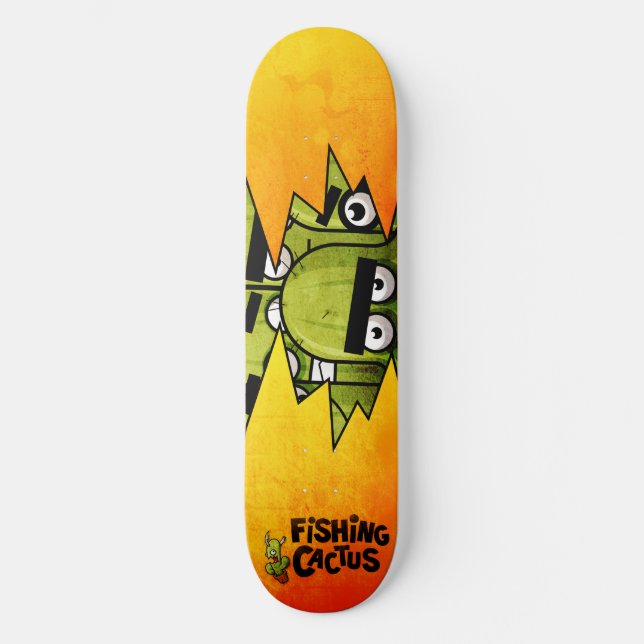 Fishing Cactus Skateboard (Front)