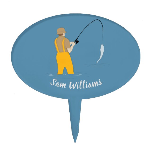 Fishing Cake Topper (Front)