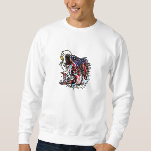Fishing Camouflage American Flag Sweatshirt