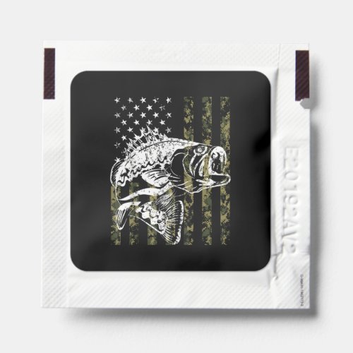 Fishing Camouflage USA Flag for Bass Fisherman Hand Sanitizer Packet
