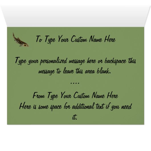 Fishing Card BC Wildlife Art Cards Custom (Inside Horizontal (Bottom))