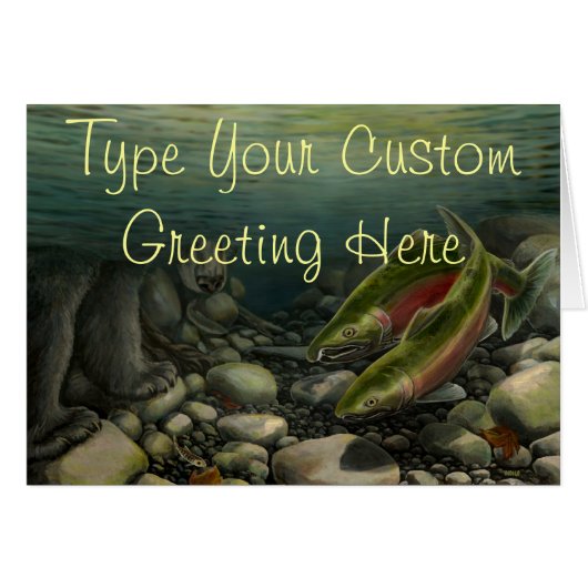 Fishing Card BC Wildlife Art Cards Custom (Front Horizontal)