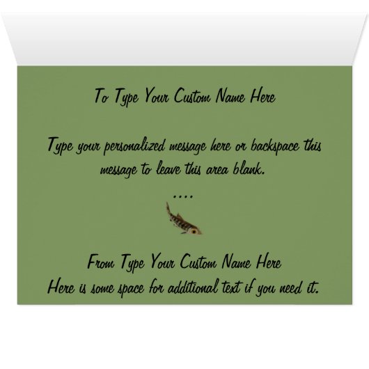 Fishing Card BC Wildlife Art Cards Custom (Inside Horizontal (Bottom))