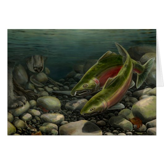 Fishing Card BC Wildlife Art Cards Custom (Front Horizontal)