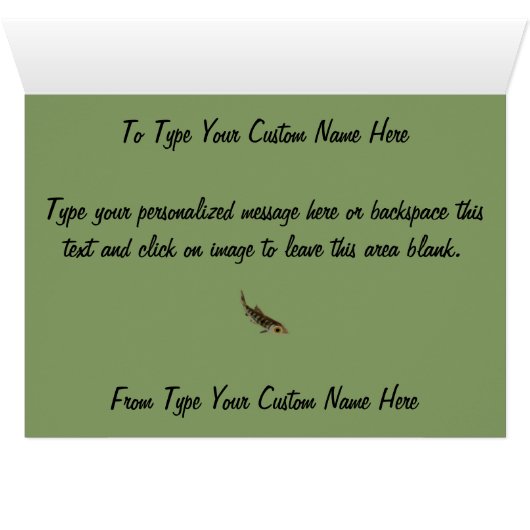 Fishing Card BC Wildlife Salmon Art Cards Custom (Inside Horizontal (Bottom))