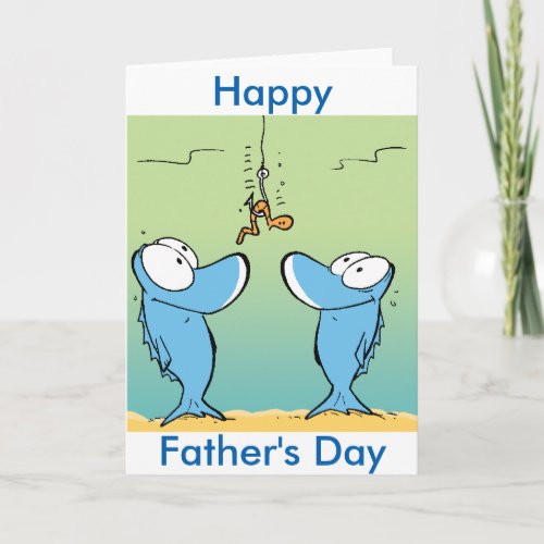 Fishing Cartoon Fathers Day Card
