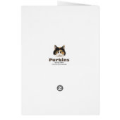 Fishing Cat Card Funny Cute Adorable Best (Back)