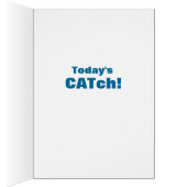 Fishing Cat Card Funny Cute Adorable Best (Inside (Right))