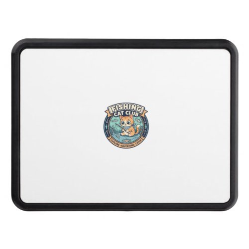 Fishing Cat Cute Cat T-Shirt Design - Fishing Cat  Hitch Cover