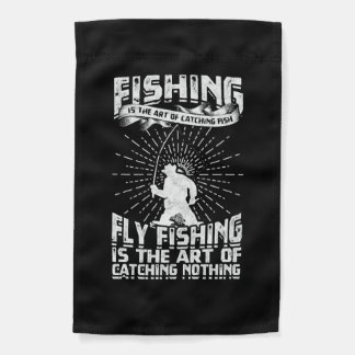 Fishing catching fish, fly fishing catching garden flag