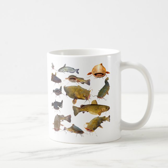 Fishing catfish coffee mug (Right)
