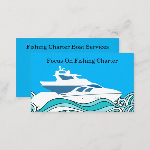 Fishing Charter Boat Business Card
