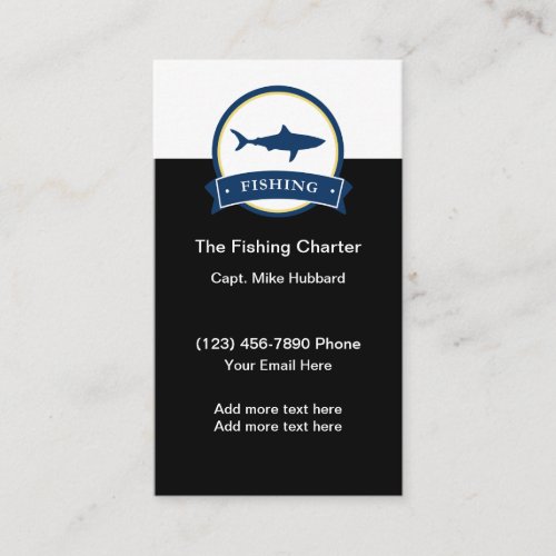Fishing Charter Boat Captain Business Card