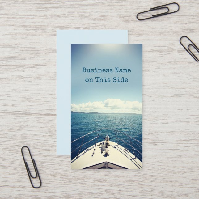Fishing Charter Boating Business Cards (Front/Back In Situ)