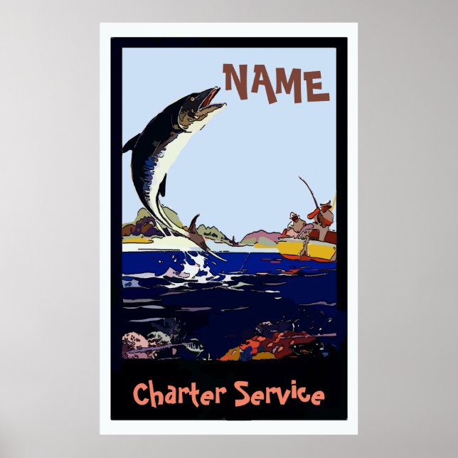 Fishing Charter Service, add text Poster (Front)