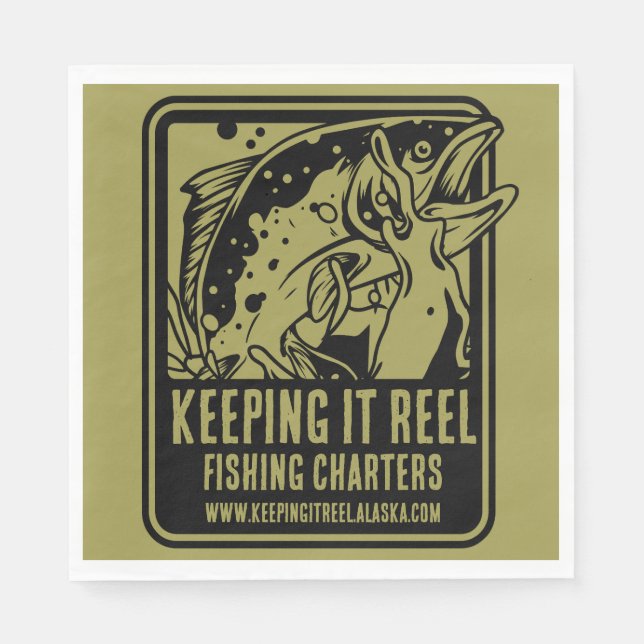 Fishing Charters And Club Accessories Napkins (Front)