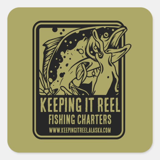 Fishing Charters And Club Accessories Square Sticker (Front)
