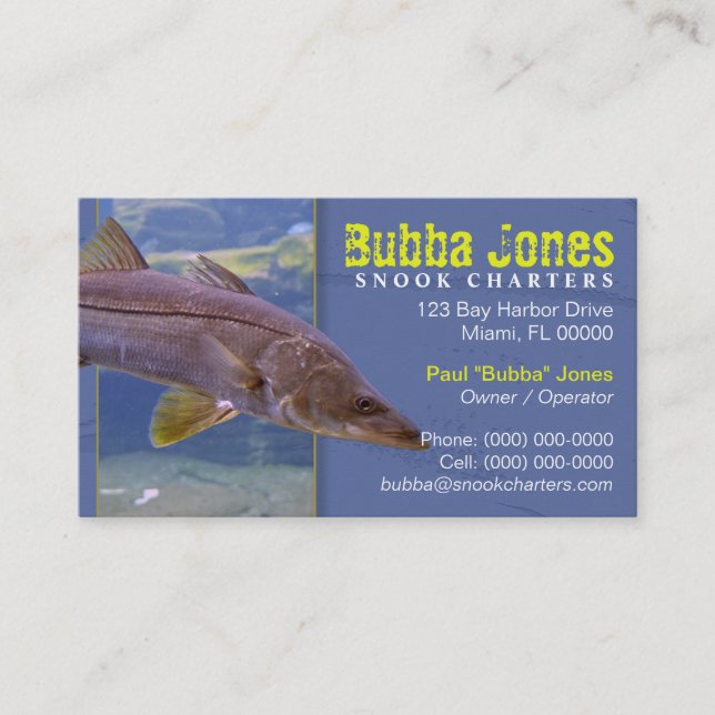 Fishing Charters Business Card (Front)