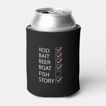 Fishing Check Off List Can Cooler by windyone at Zazzle