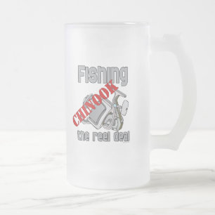 Fishing Chinook Salmon The Reel Deal Fishing Frosted Glass Beer Mug